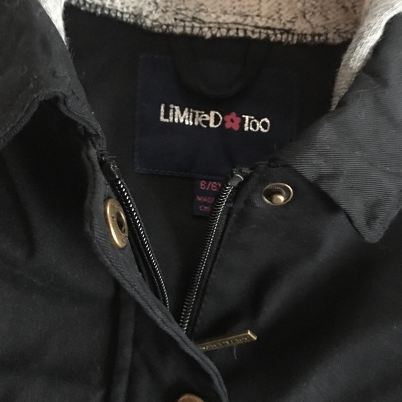 NEW LIMITED TOO black spring fall jacket 6 anorak - Picture 2 of 5